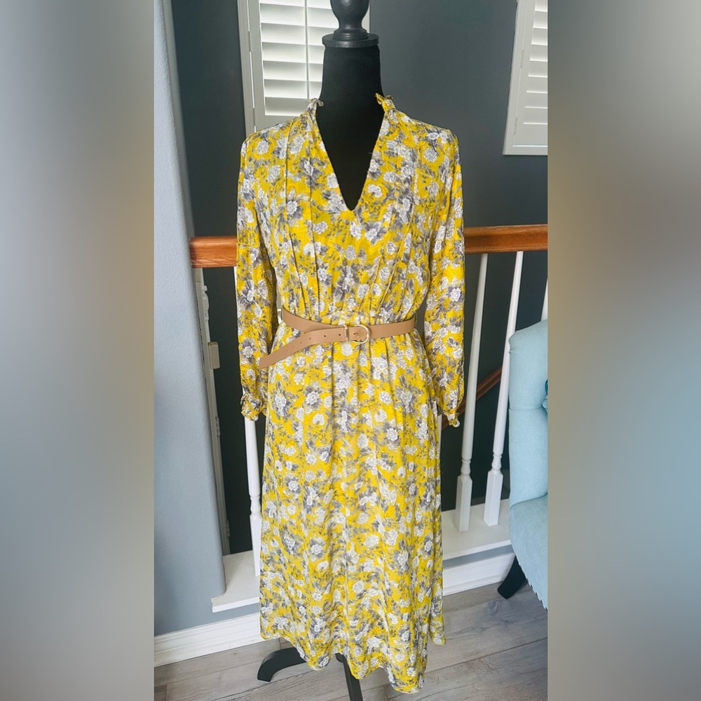 Zara Floral Jacquard Dress size XS